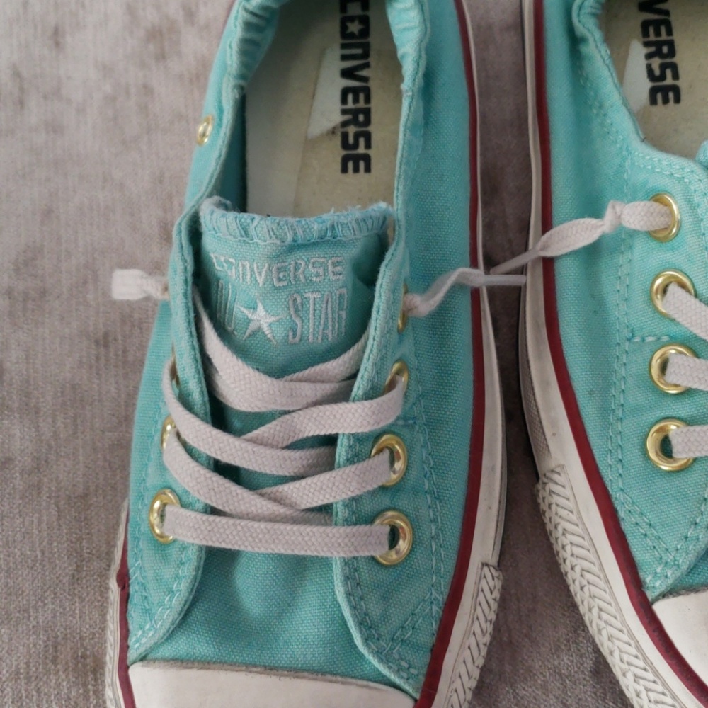 Converse aqua size 5 elastic back sneakers - Picture 4 of 4